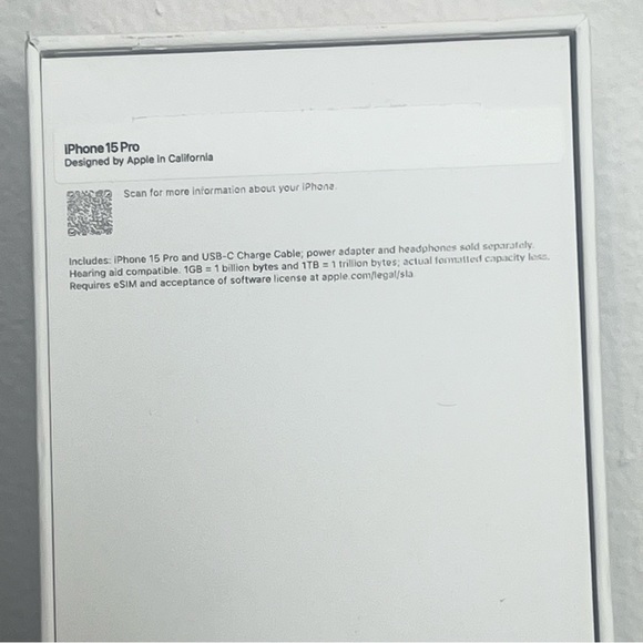 iPhone 15 Pro Blue Titanium Box **BOX ONLY** - Picture 4 of 7